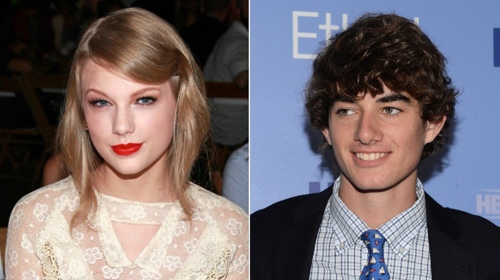 Taylor Swift and Conor Kennedy, split image