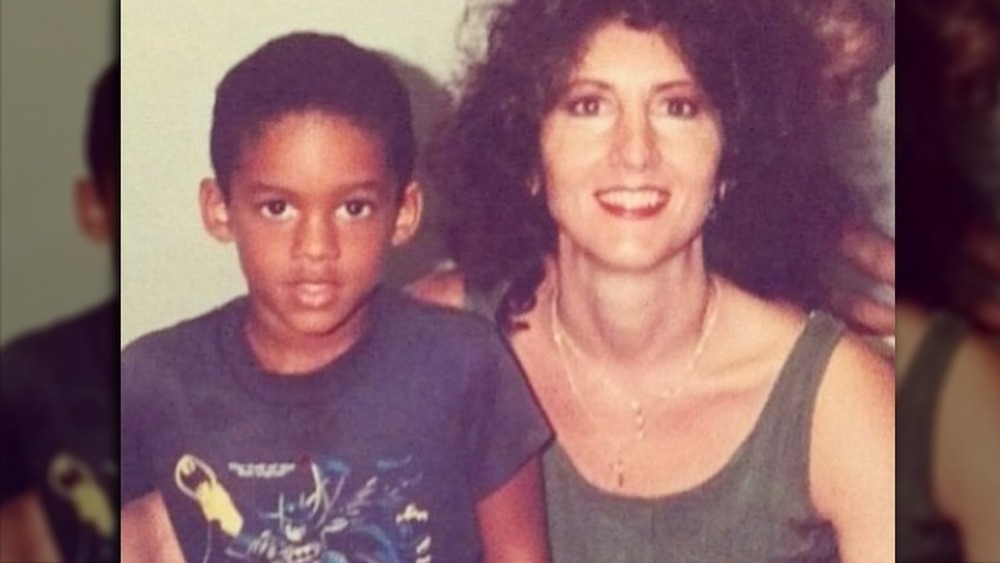 young Matt James and his mother