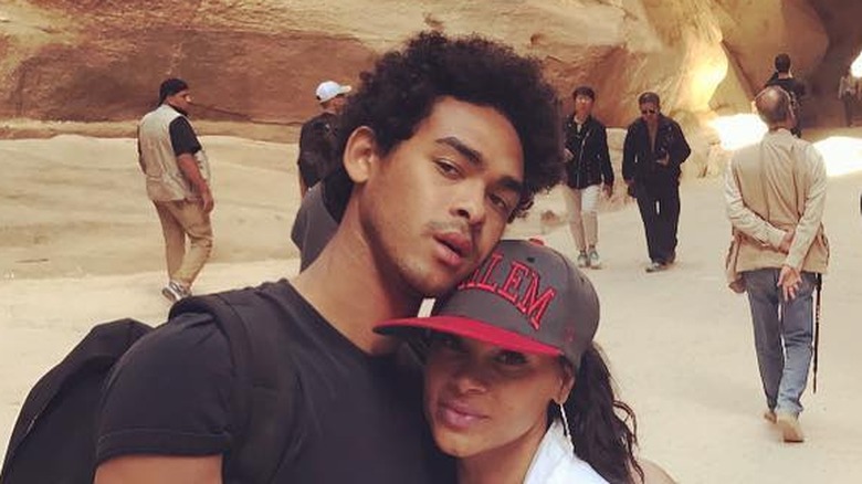 Trey Smith and Sheree Zampino, the mother of Will Smith's first son, in Jordan