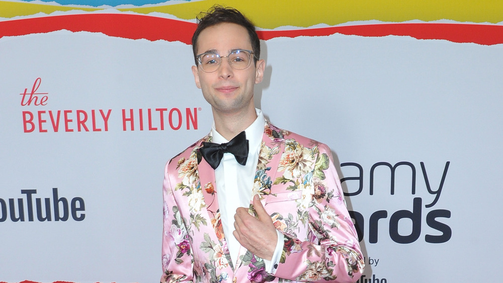 Zach Kornfeld pink floral suit