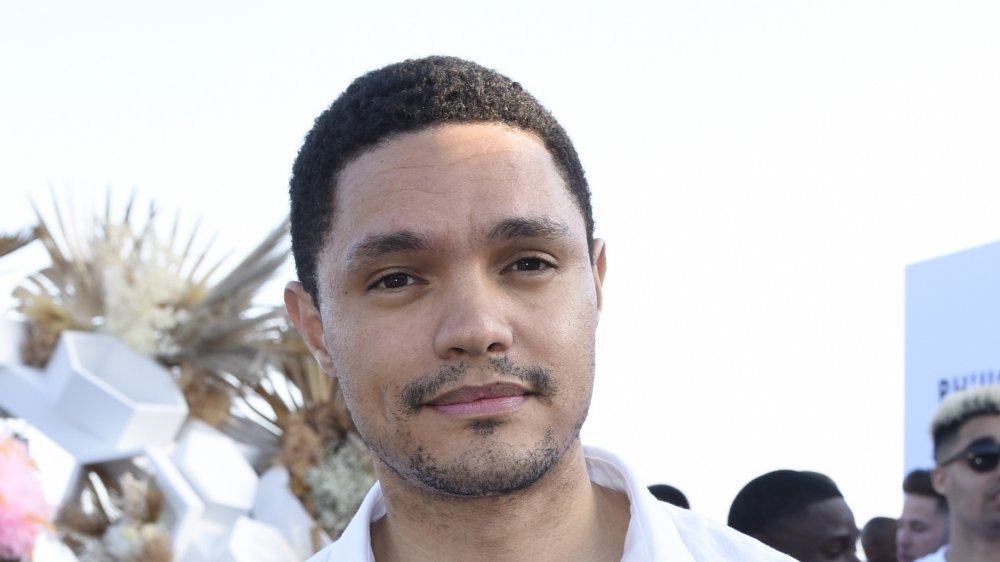 Trevor Noah in a white shirt