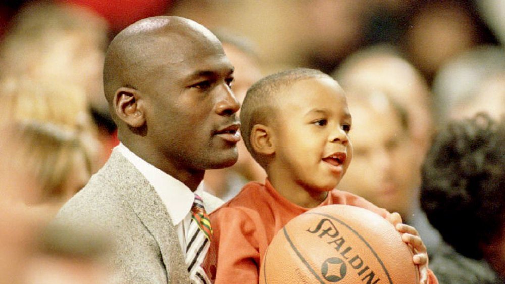 Michael Jordan with son  