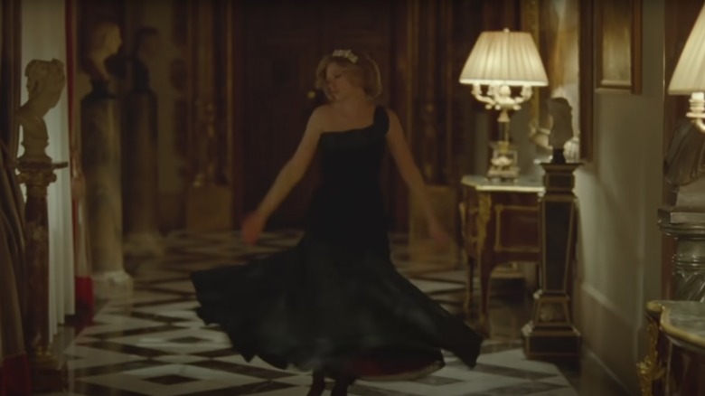 Kristen Stewart dancing as Diana in "Spencer"