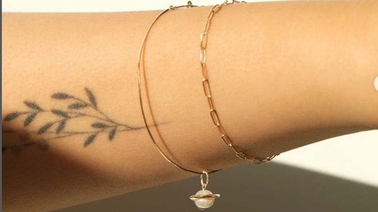 permanent bracelet with charm