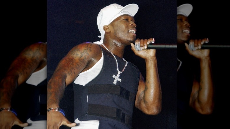 50 Cent in bullet-proof vest