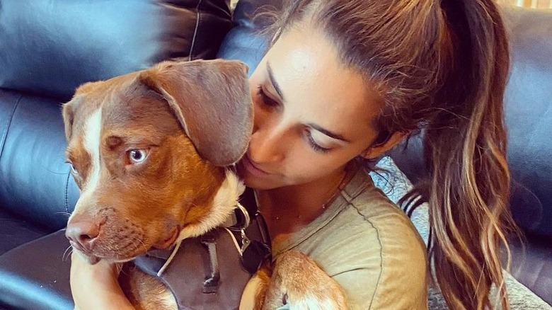 Aly Raisman with her dog