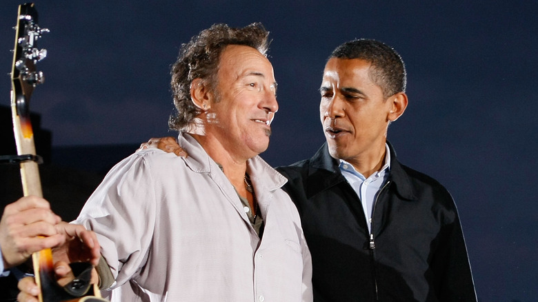 Bruce Springsteen and Barack Obama speaking