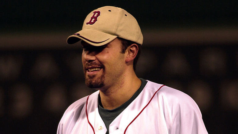 Ben Affleck at a Boston red Sox game