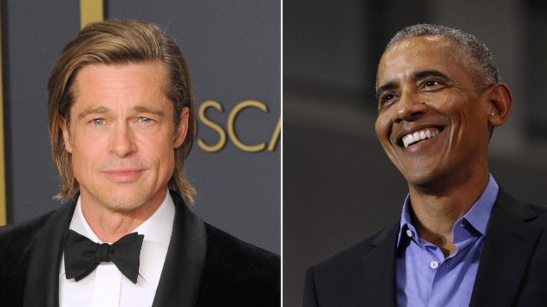 Brad Pitt and Barack Obama 
