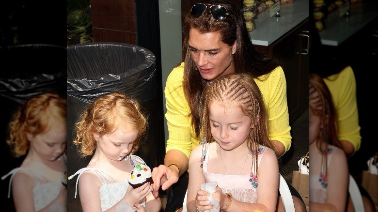 Brooke Shields with her daughters