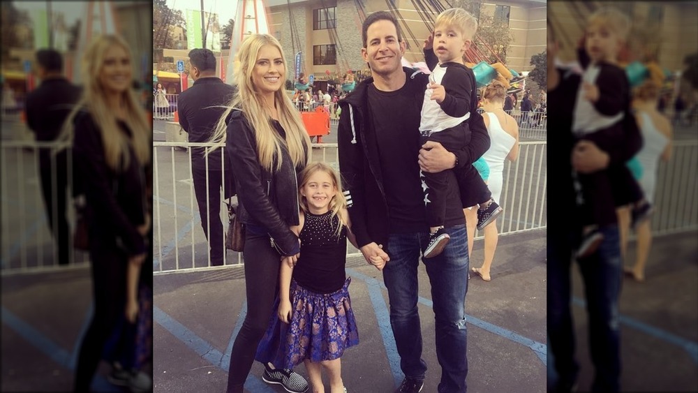 Christina Anstead and Tarek El Moussa with their children