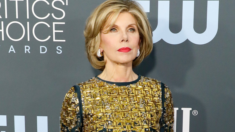 Christine Baranski in a gown