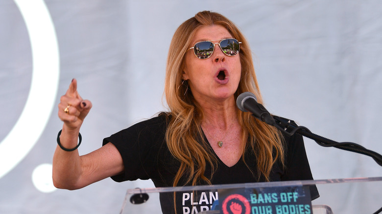 Connie Britton giving a speech