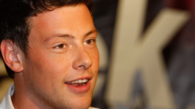 Cory Monteith looks on