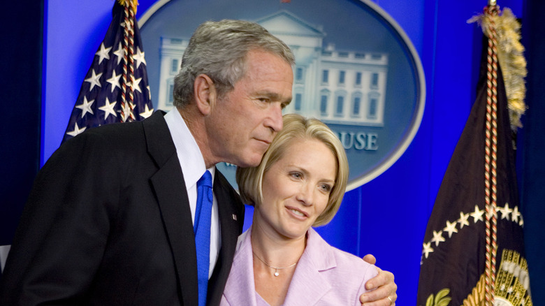 Dana Perino with George W. Bush 