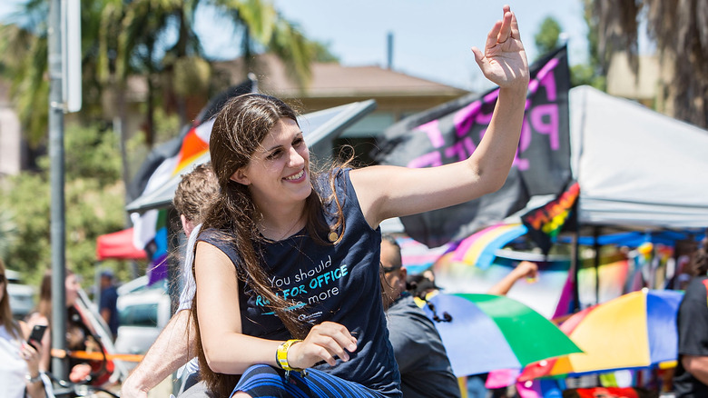 Danica Roem waving