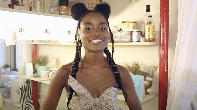 Denée Benton in her dressing room