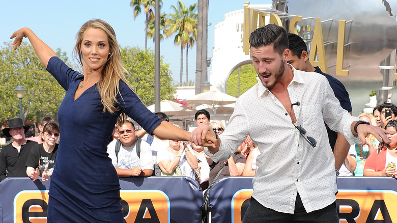 Elizabeth Berkley and Val Chmerkovskiy