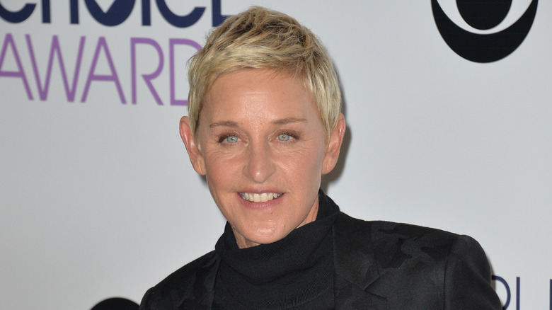 Ellen DeGeneres posing on the red carpet