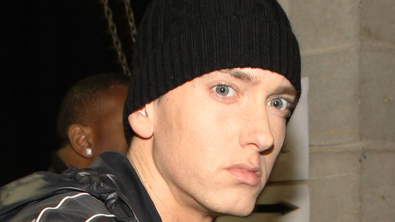 Eminem looking at the camera 