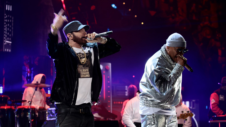 Eminem and LL Cool J performing 