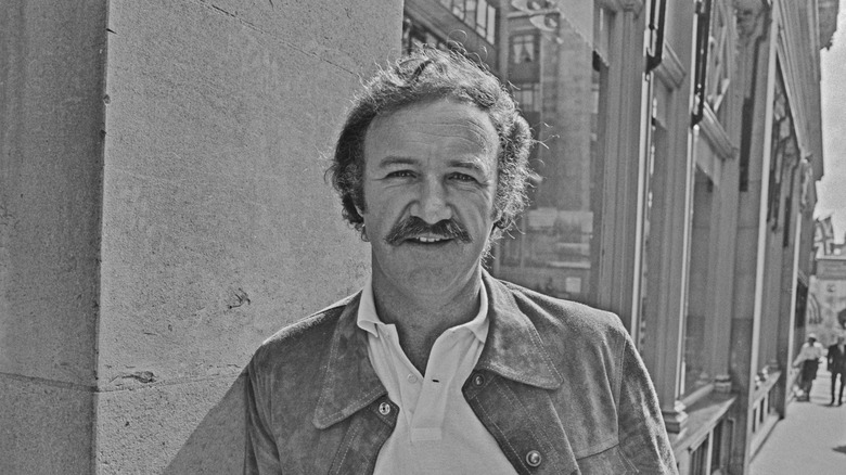 Gene Hackman in black and white