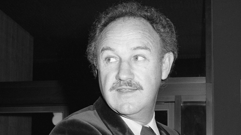 Gene Hackman in black and white