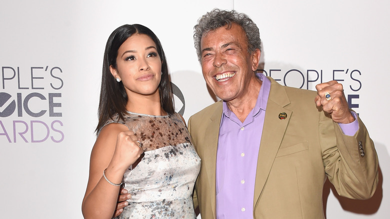 Gina Rodriguez and her father Gino Rodriguez