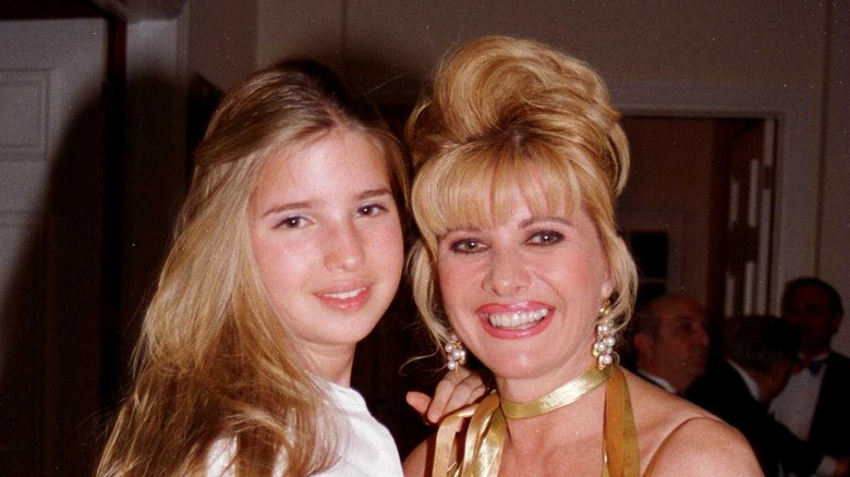 Young Ivanka Trump with mom Ivana