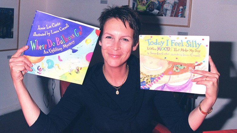 Jamie Lee Curtis with her children's books