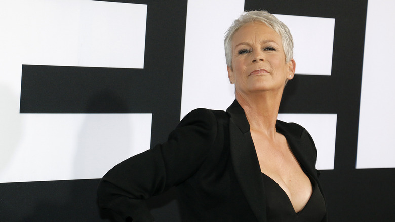 Jamie Lee Curtis wearing black