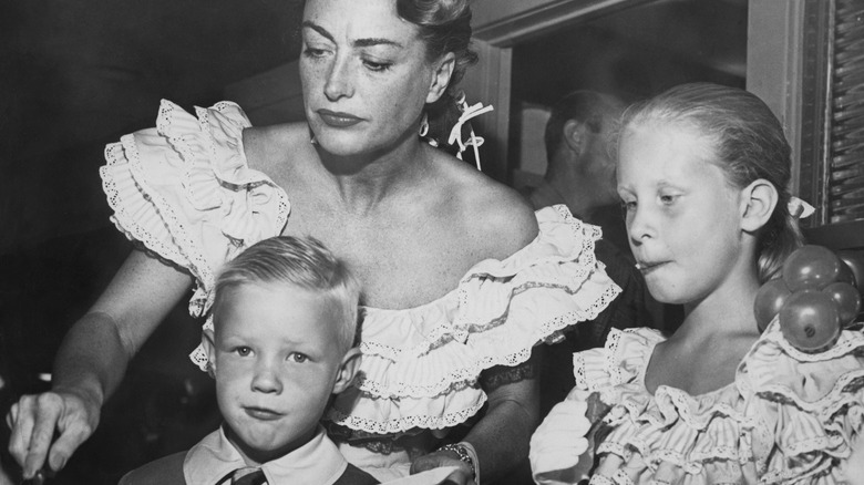 Joan Crawford with her children