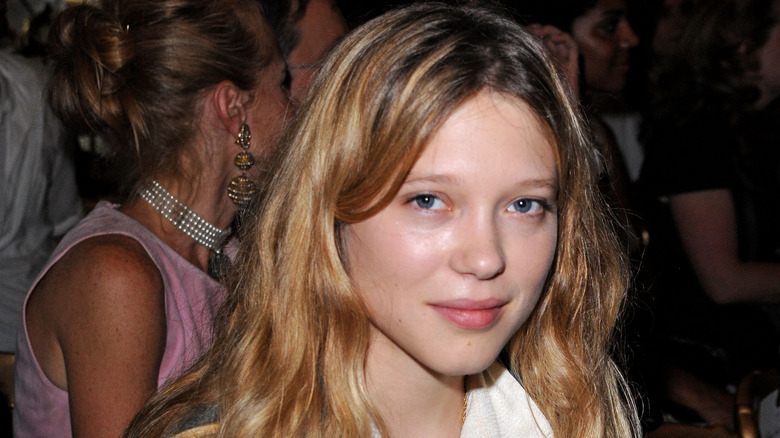 Young Lea Seydoux at an event