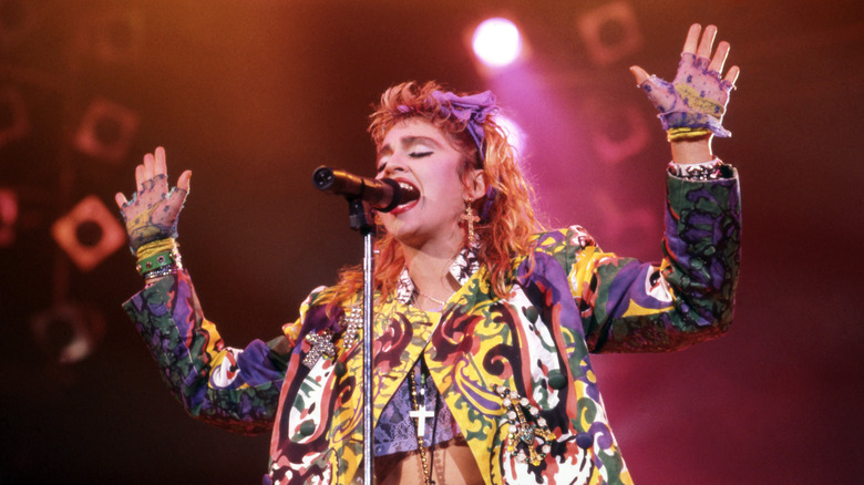 Madonna performing in the '80s