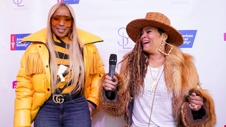 Mary J. Blige and Simone I. Smith at "Sister Love" launch