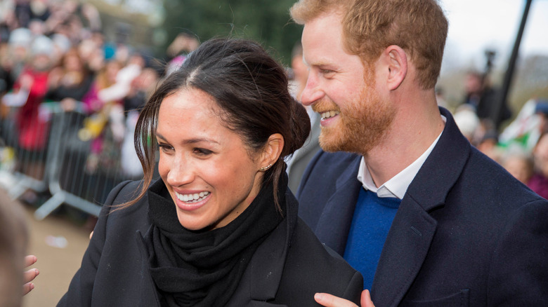 Meghan Markle and Prince Harry smiling