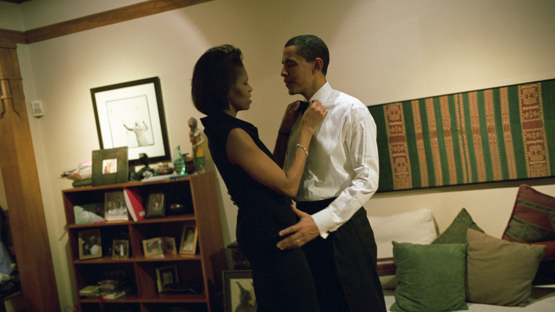 Michelle and Barack in 2004 