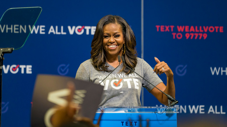 Michelle Obama speaking 