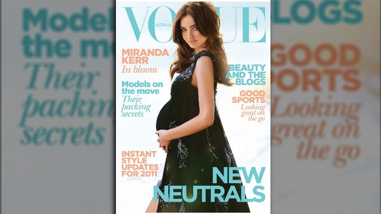 Pregnant Miranda Kerr Vogue cover