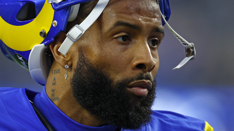 Odell Beckham Jr. in a football uniform