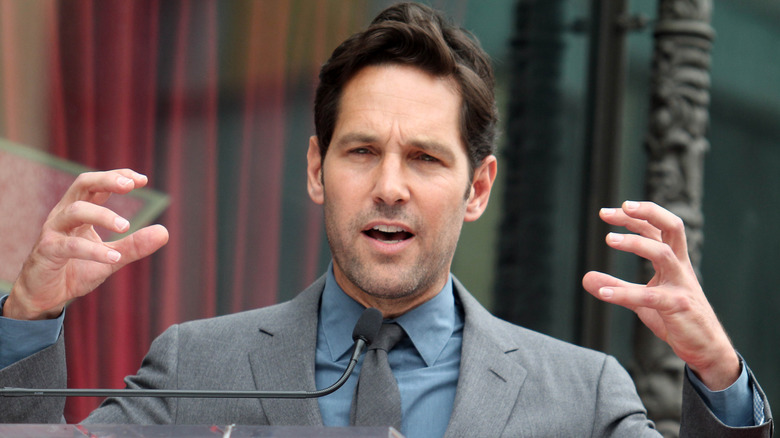 Paul Rudd giving speech