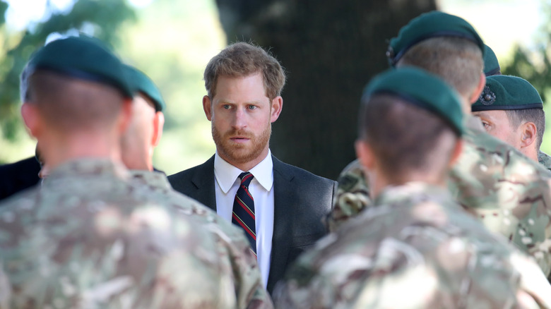 Prince Harry meets Royal Marines