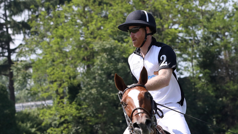 Prince Harry plays polo