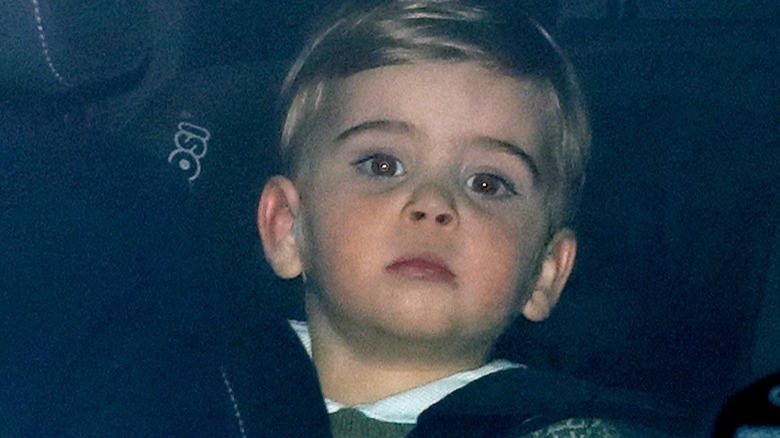 Prince Louis in a car