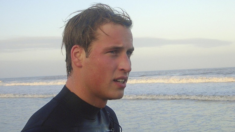 Prince William in a wetsuit