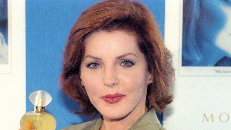 Priscilla Presley with red lipstick