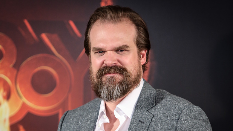 David Harbour with long beard