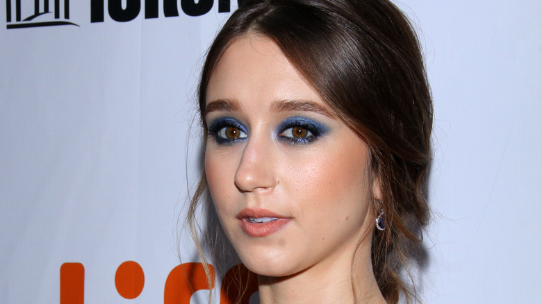 Taissa Farmiga wearing blue eyeshadow