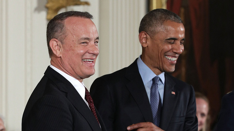 Tom Hanks with Barack Obama