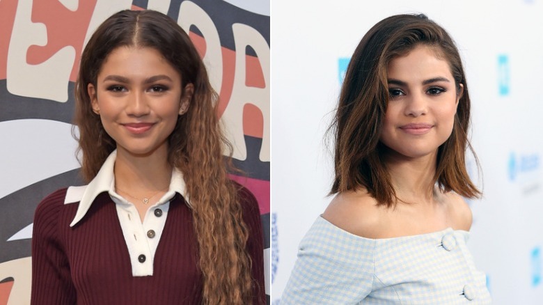 Zendaya smiling, Selena Gomez posing on the red carpet